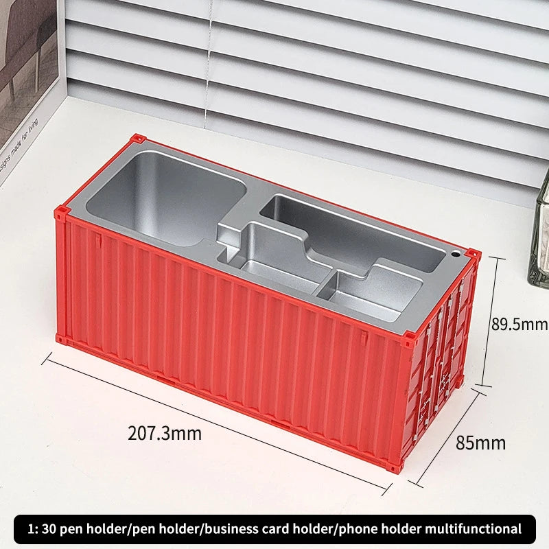 Creative 1:30 Shipping Container Desktop Stationery Storage Box Business Card Organizer Simulated Container Model Ornaments