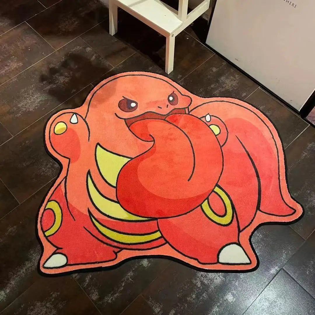 Cartoon Anime Pokemon Plush Carpet 3D Irregular Non Slip Absorbent Floor Mat Living Room Bathroom Bedside Rug Home Decor