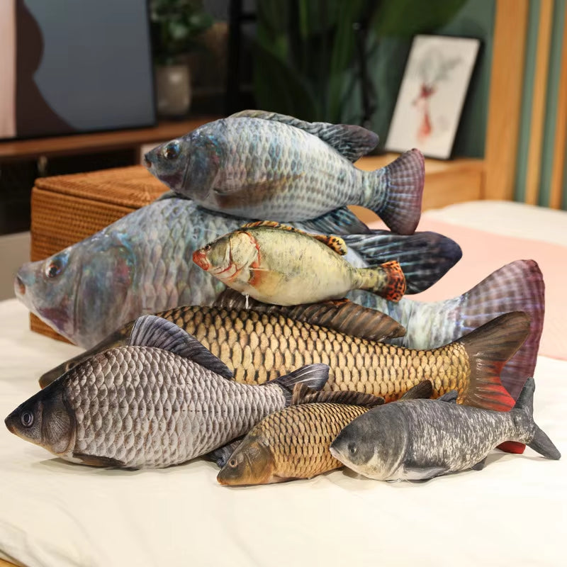 30-100Cm Simulation Funny Fish Plush Toys Stuffed Soft Animal Carp Plush Pillow Creative Sleep Cushion for Kids Girls Xmas Gift