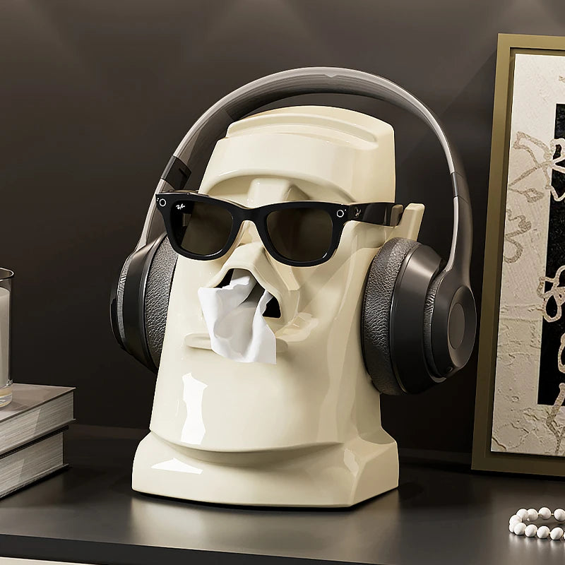 UFORU Desktop Storage Box Glasses Earphone Storage Rack Office Organizer Desk Artifact Coffee Table Porch Paper Tissue Box