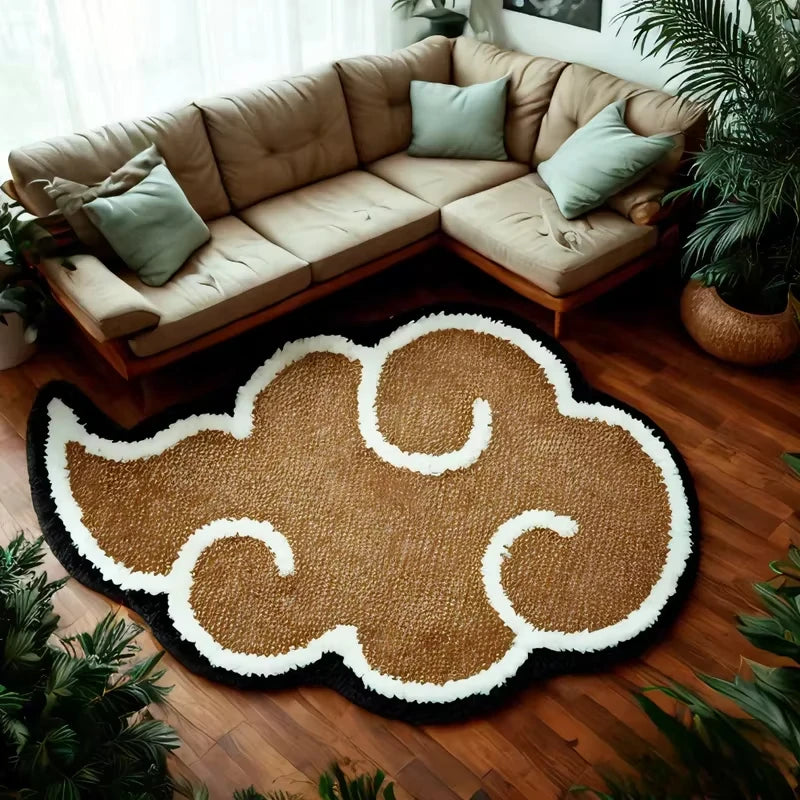 Cloud-Shaped Super Soft Short Pile Carpet Modern Art Flooring Non-Slip Living Room Bedroom Study Cozy Art Home Decoration