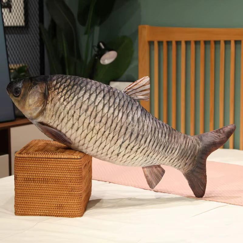 30-100Cm Simulation Funny Fish Plush Toys Stuffed Soft Animal Carp Plush Pillow Creative Sleep Cushion for Kids Girls Xmas Gift