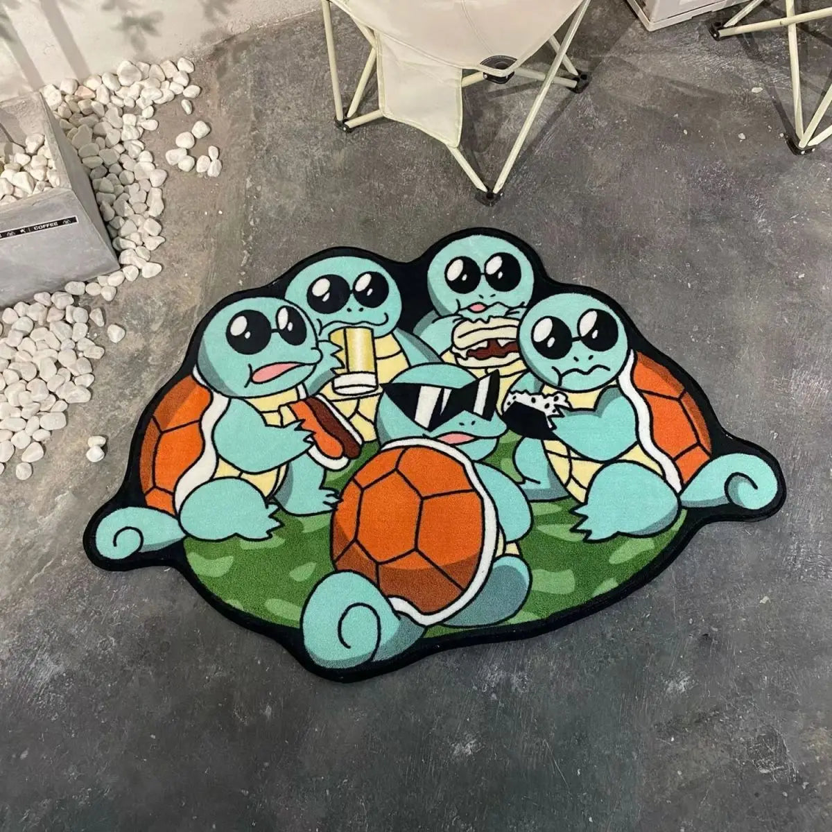 Cartoon Anime Pokemon Plush Carpet 3D Irregular Non Slip Absorbent Floor Mat Living Room Bathroom Bedside Rug Home Decor