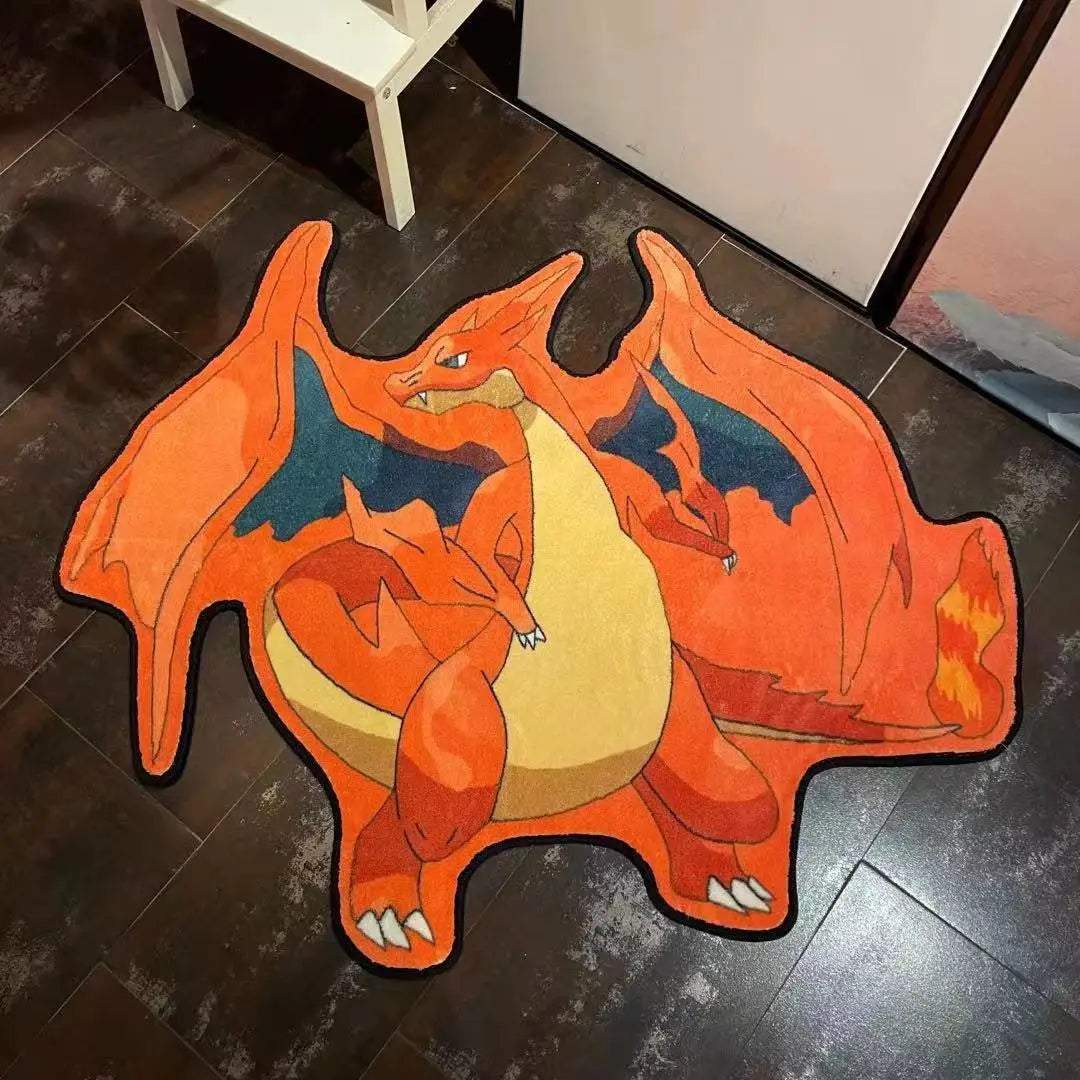 Cartoon Anime Pokemon Plush Carpet 3D Irregular Non Slip Absorbent Floor Mat Living Room Bathroom Bedside Rug Home Decor