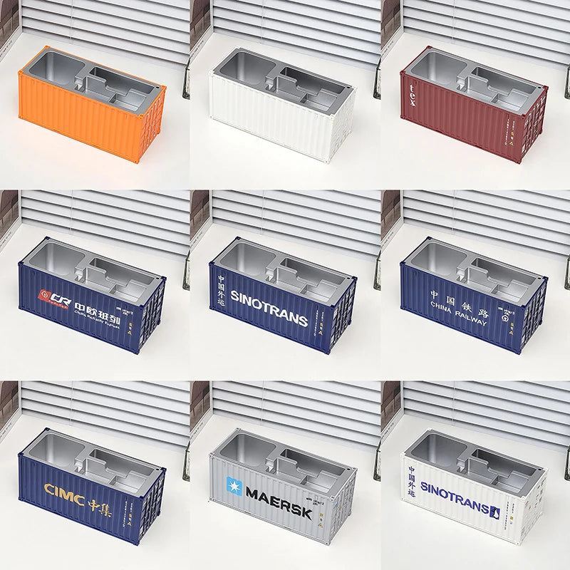 Creative 1:30 Shipping Container Desktop Stationery Storage Box Business Card Organizer Simulated Container Model Ornaments