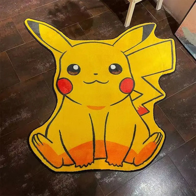 Cartoon Anime Pokemon Plush Carpet 3D Irregular Non Slip Absorbent Floor Mat Living Room Bathroom Bedside Rug Home Decor
