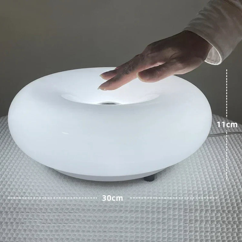 INS Style Donut Glass Wall Lamp Bauhaus Retro Living Room Decorative Lamp USB Touch Switch Bedroom Ambient Light
