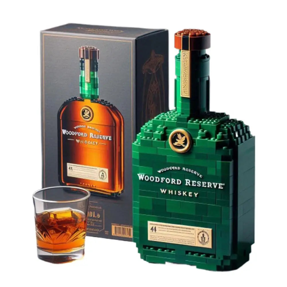 2025 Building Blocks Whiskey Bottle Creative Building Block Simulation Wine Bottle Assemble Building Blocks Ornaments Home Decor