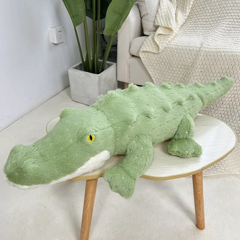 Soft Crocodile Plush Toy Fluffy Full Stuffed Animal Pillow Doll Jungle Green Giant Alligator Sofa Cushion Birthday Plush Gift