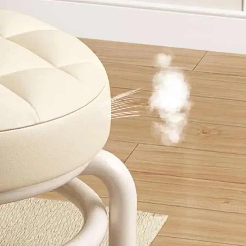 Pulley Stool Internet Celebrity Small Stool Silent Wheeled Seat Children'S Multi-Functional Shoe Changing Chair round Stool