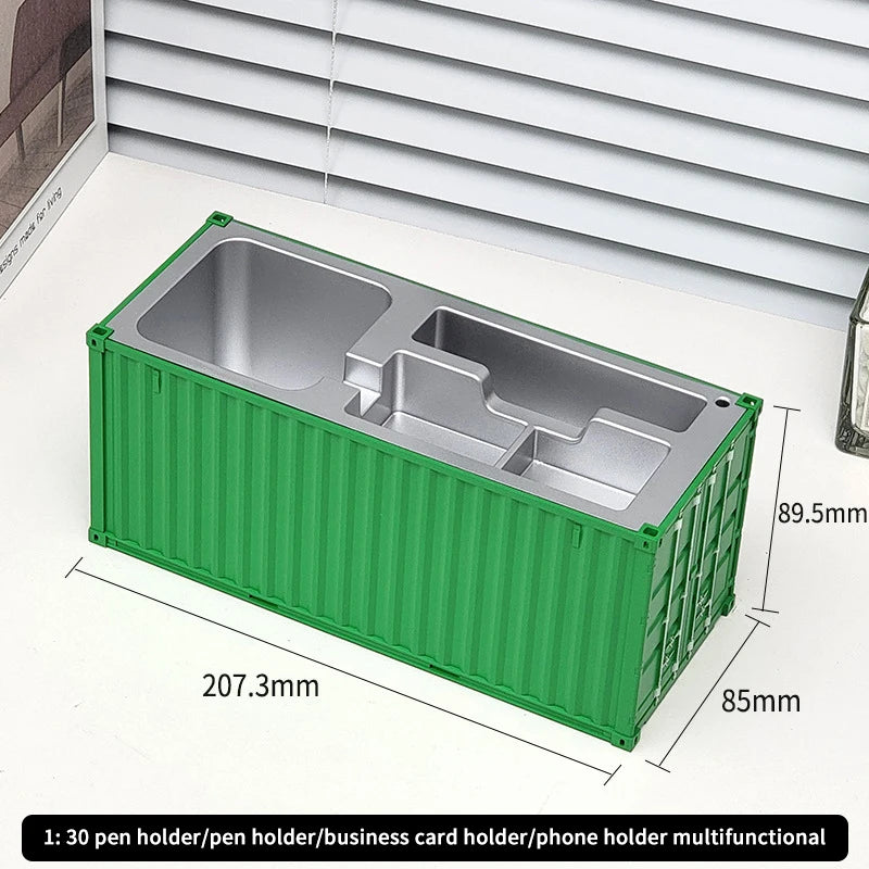 Creative 1:30 Shipping Container Desktop Stationery Storage Box Business Card Organizer Simulated Container Model Ornaments