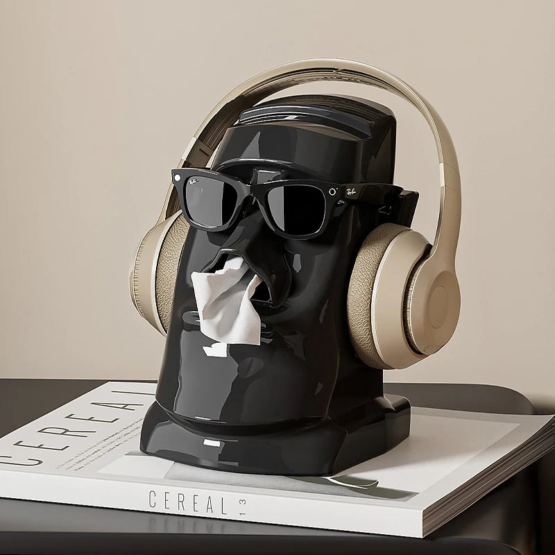 UFORU Desktop Storage Box Glasses Earphone Storage Rack Office Organizer Desk Artifact Coffee Table Porch Paper Tissue Box