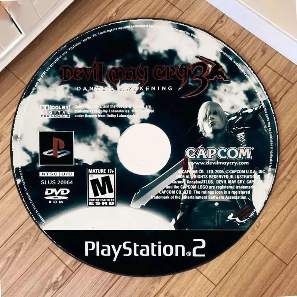 Game CD round Mat Cartoon Movie Circular Carpet Floor Mat Living Room Sofa Sports Room Bed Rug Bedroom Carpets Design Rugs