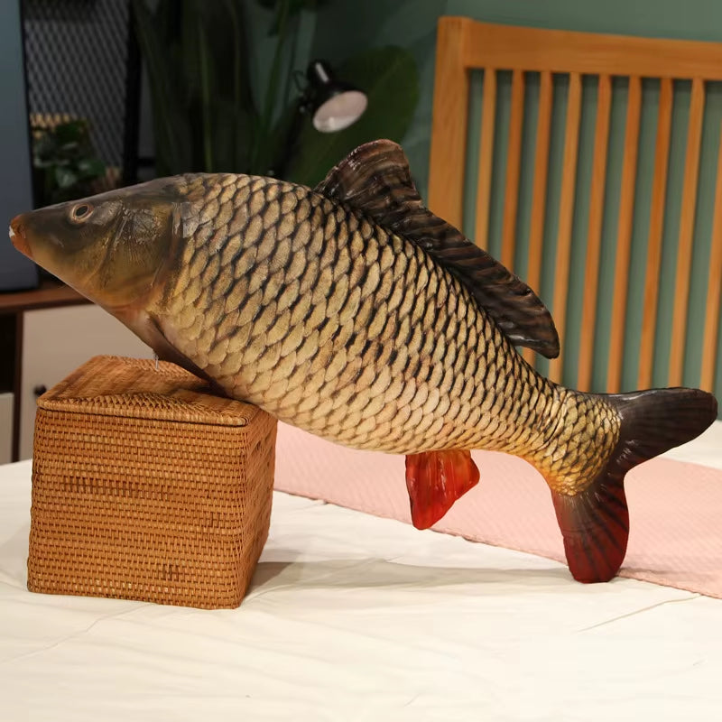 30-100Cm Simulation Funny Fish Plush Toys Stuffed Soft Animal Carp Plush Pillow Creative Sleep Cushion for Kids Girls Xmas Gift