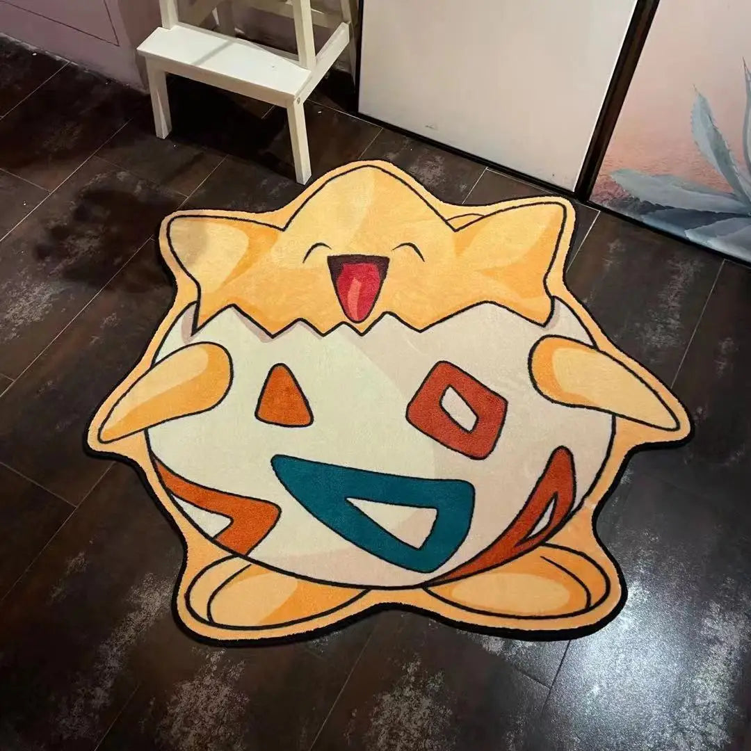 Cartoon Anime Pokemon Plush Carpet 3D Irregular Non Slip Absorbent Floor Mat Living Room Bathroom Bedside Rug Home Decor