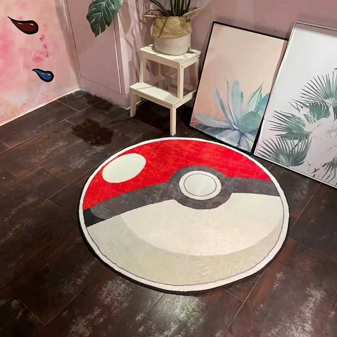 Cartoon Anime Pokemon Plush Carpet 3D Irregular Non Slip Absorbent Floor Mat Living Room Bathroom Bedside Rug Home Decor