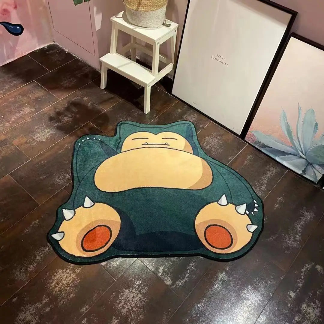 Cartoon Anime Pokemon Plush Carpet 3D Irregular Non Slip Absorbent Floor Mat Living Room Bathroom Bedside Rug Home Decor