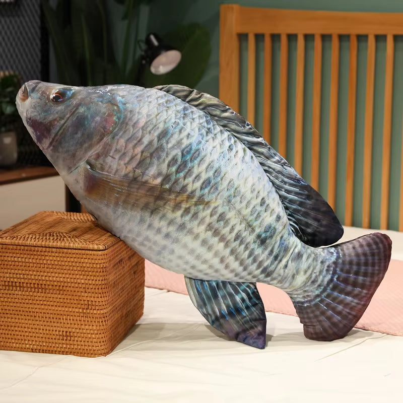 30-100Cm Simulation Funny Fish Plush Toys Stuffed Soft Animal Carp Plush Pillow Creative Sleep Cushion for Kids Girls Xmas Gift