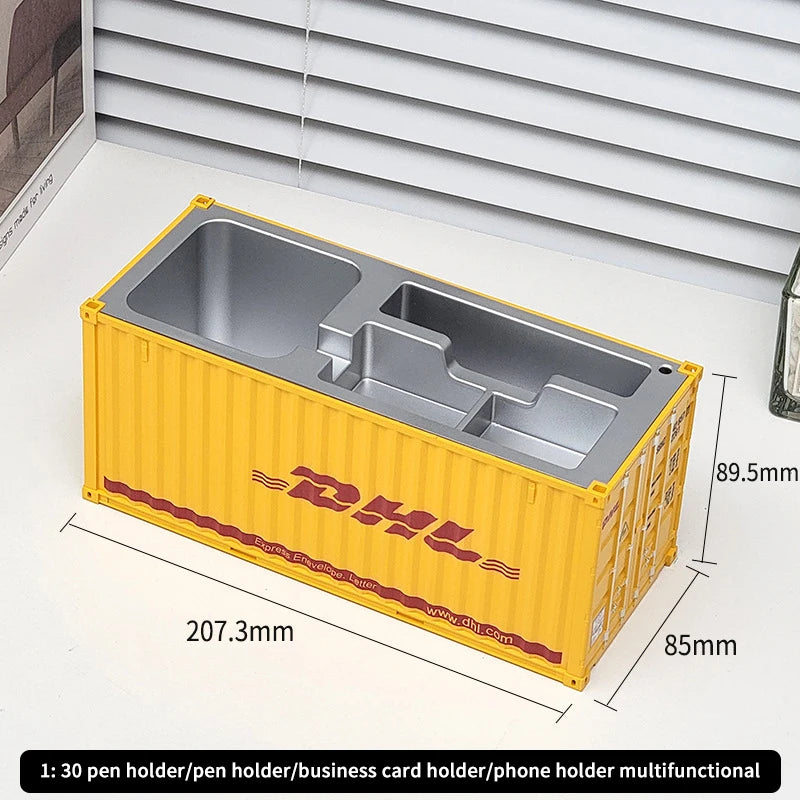 Creative 1:30 Shipping Container Desktop Stationery Storage Box Business Card Organizer Simulated Container Model Ornaments