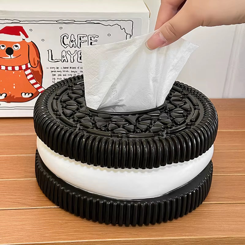 Creative Oreo Paper Box Home Furnishing Living Room Bedroom Desktop Feeling Tissue Box Living Room Desktop Home Decorat