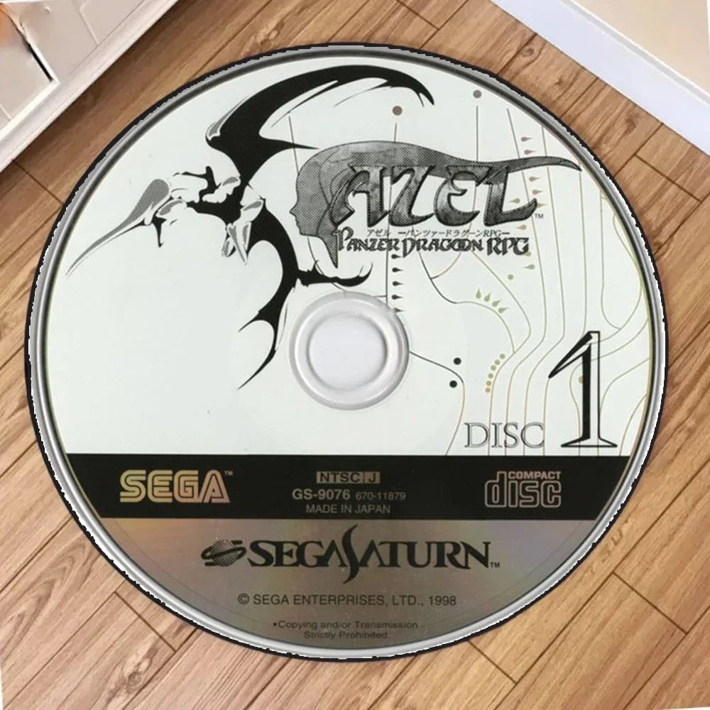 "METAL GEAR" Printed Circular Carpet CD Cartoon round Rug for Kitchen Non-Slip Washable Bathroom Hallway Entrance Floormat Decor