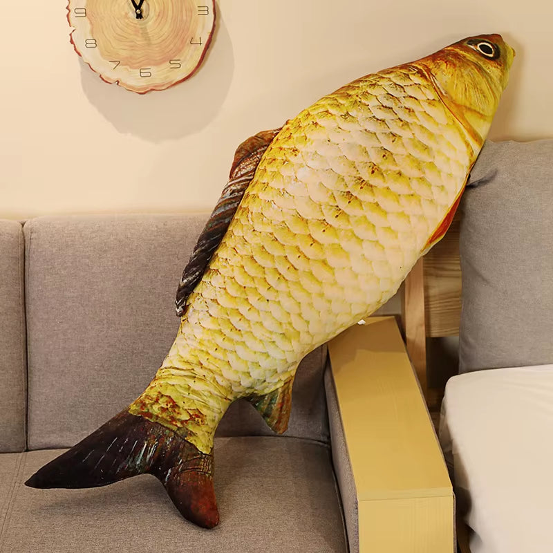 30-100Cm Simulation Funny Fish Plush Toys Stuffed Soft Animal Carp Plush Pillow Creative Sleep Cushion for Kids Girls Xmas Gift