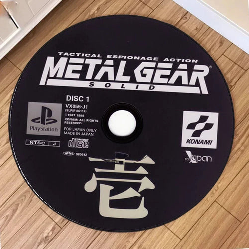 "METAL GEAR" Printed Circular Carpet CD Cartoon round Rug for Kitchen Non-Slip Washable Bathroom Hallway Entrance Floormat Decor