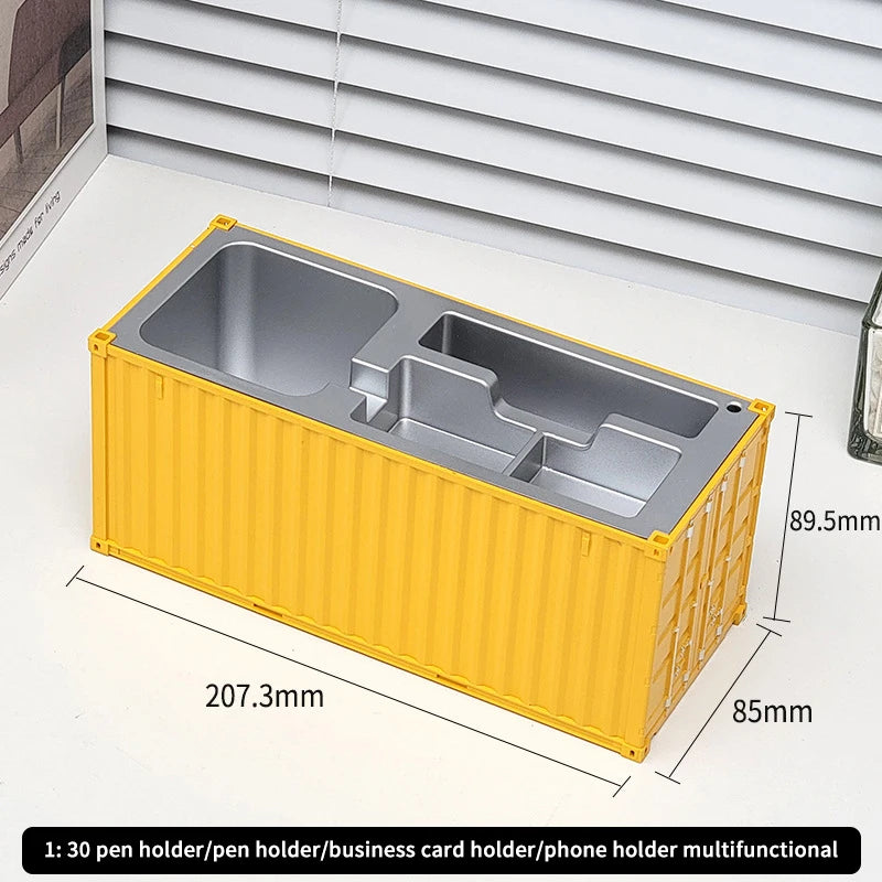Creative 1:30 Shipping Container Desktop Stationery Storage Box Business Card Organizer Simulated Container Model Ornaments