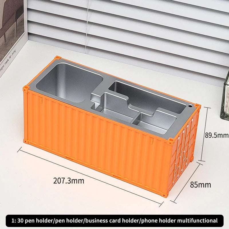 Creative 1:30 Shipping Container Desktop Stationery Storage Box Business Card Organizer Simulated Container Model Ornaments