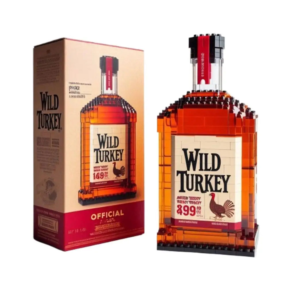 2025 Building Blocks Whiskey Bottle Creative Building Block Simulation Wine Bottle Assemble Building Blocks Ornaments Home Decor