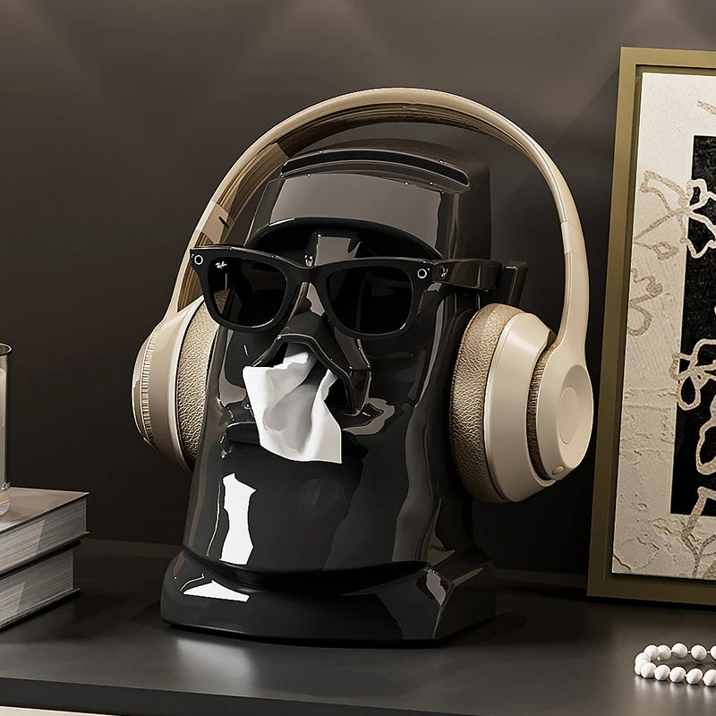UFORU Desktop Storage Box Glasses Earphone Storage Rack Office Organizer Desk Artifact Coffee Table Porch Paper Tissue Box